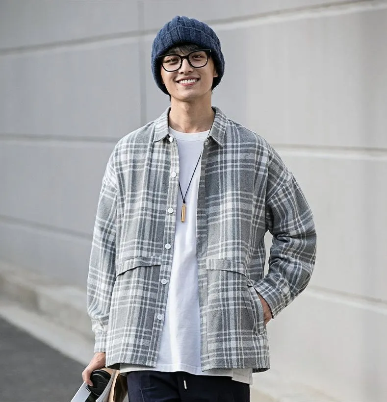 Stylish Plaid Relaxed-Fit Shirt for Men