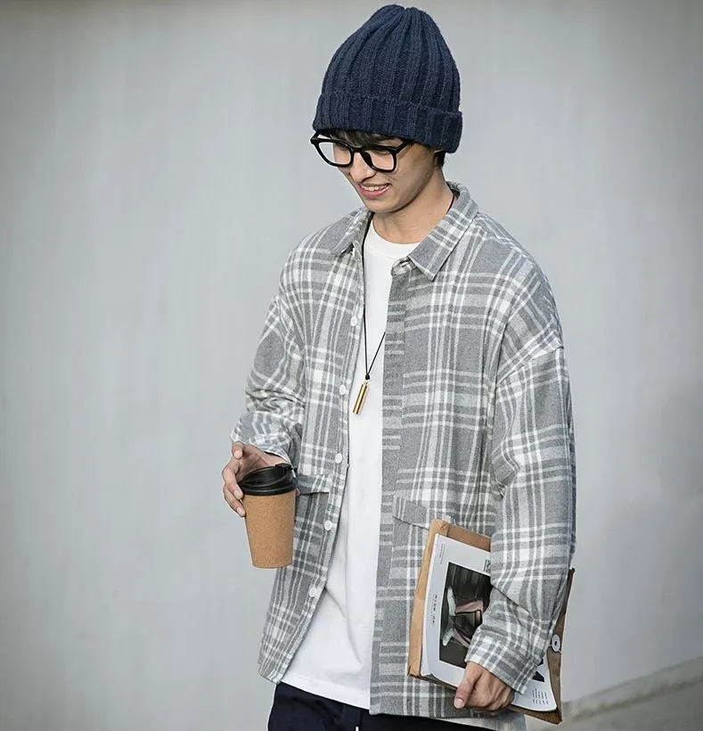Stylish Plaid Relaxed-Fit Shirt for Men