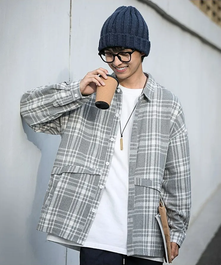 Stylish Plaid Relaxed-Fit Shirt for Men