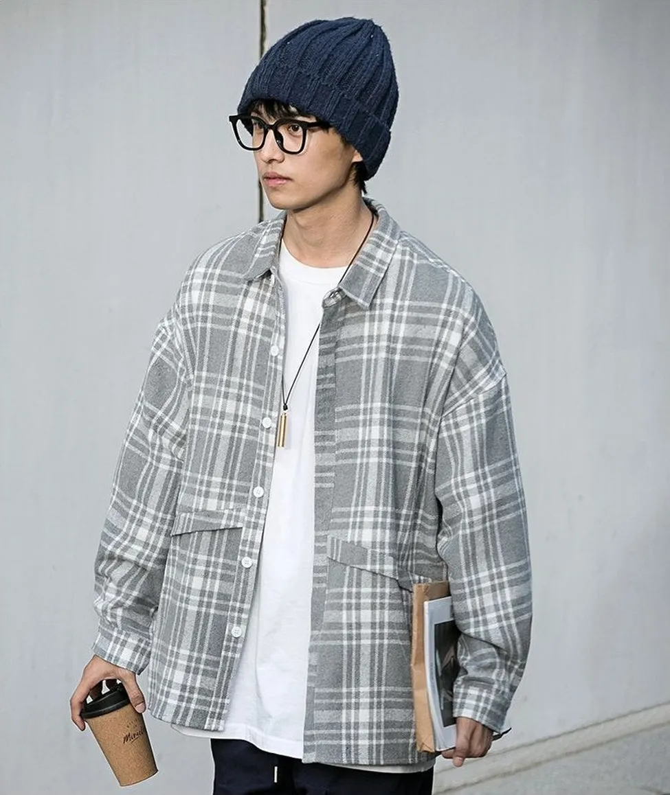 Stylish Plaid Relaxed-Fit Shirt for Men