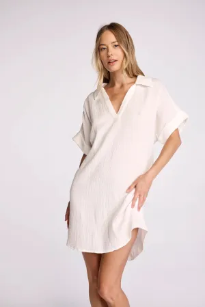Su224 White Gauze Dress