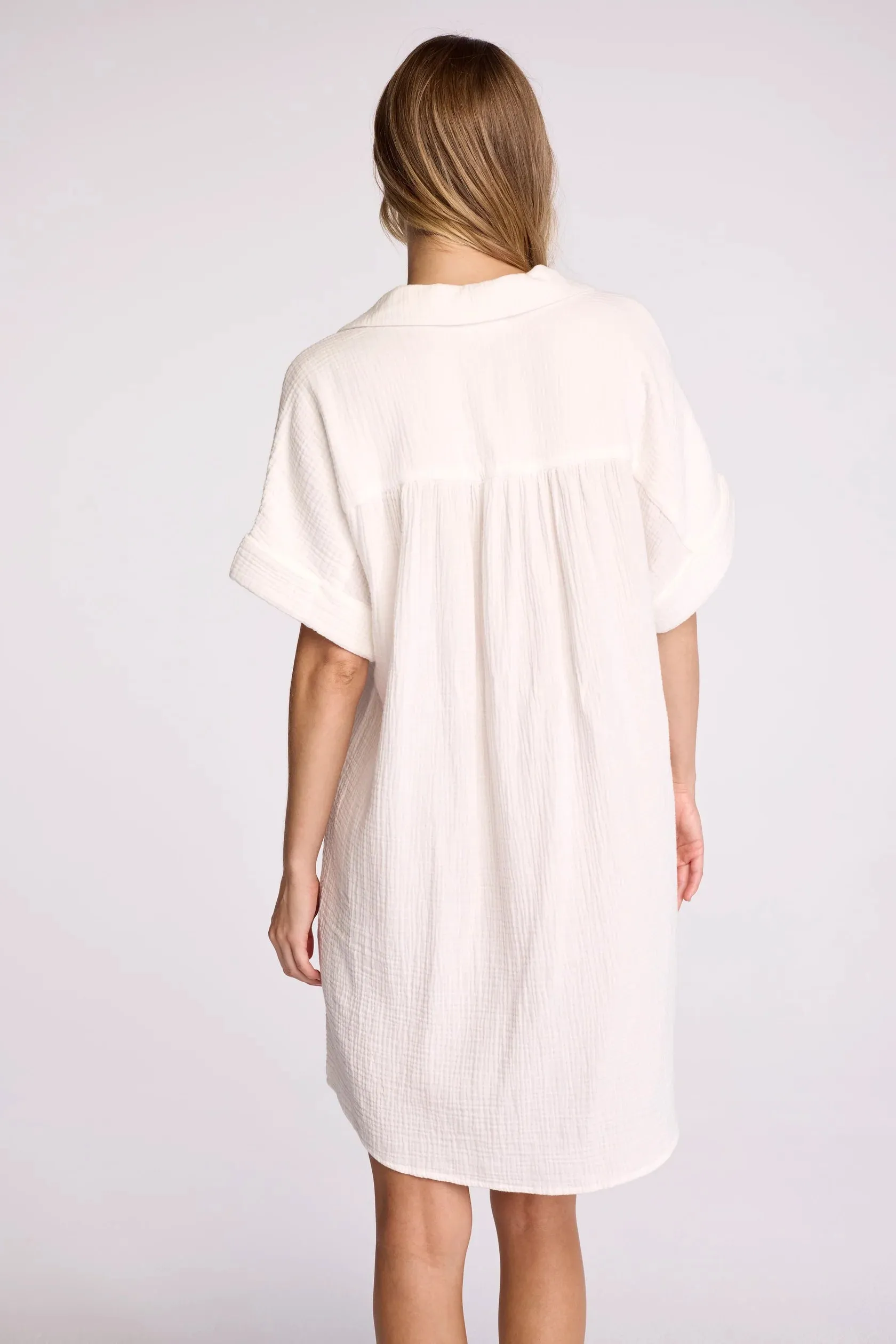 Su224 White Gauze Dress