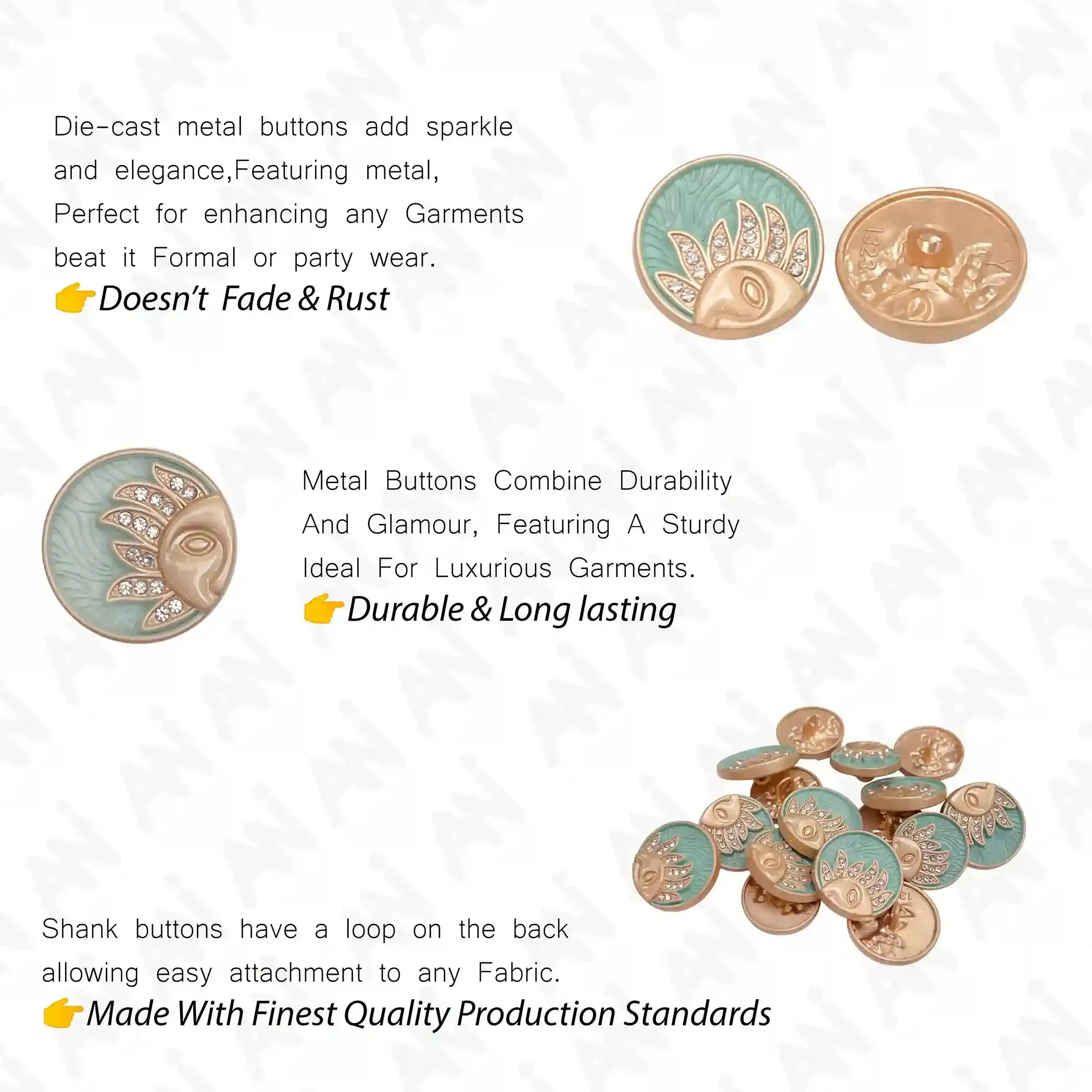Sun Inspire Metal Buttons