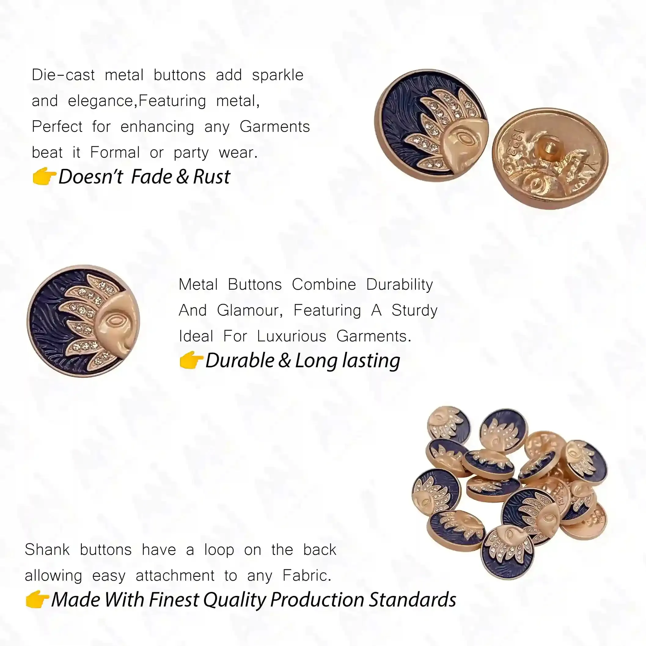 Sun Inspire Metal Buttons