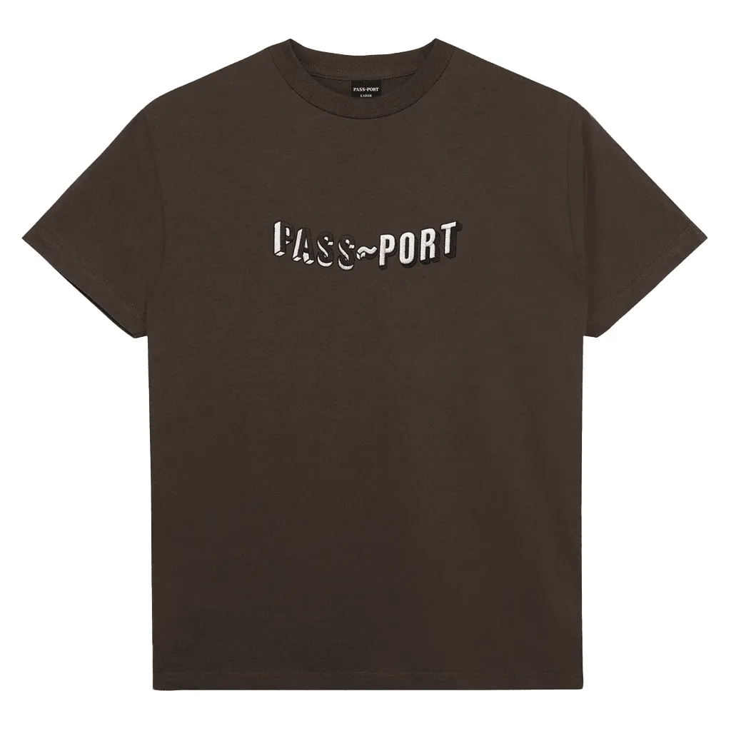 Sunken logo embroidered t-shirt - Bark