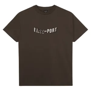 Sunken logo embroidered t-shirt - Bark