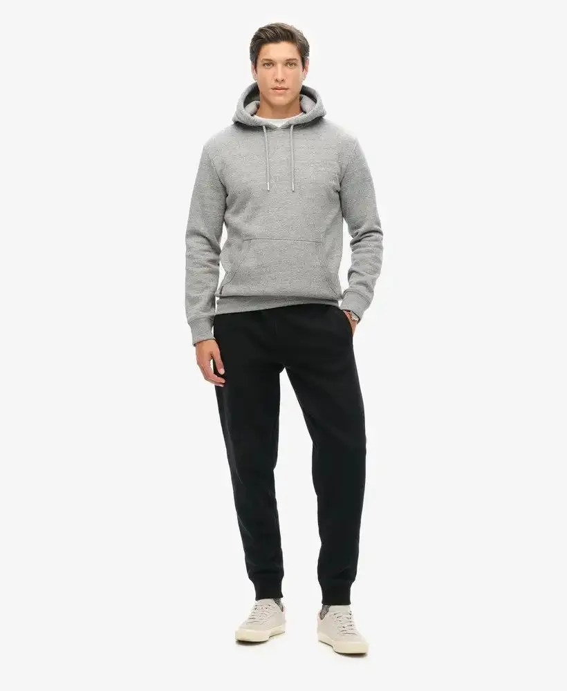 Superdry Mens Essential Logo Hoodie Dark Grey Fleck