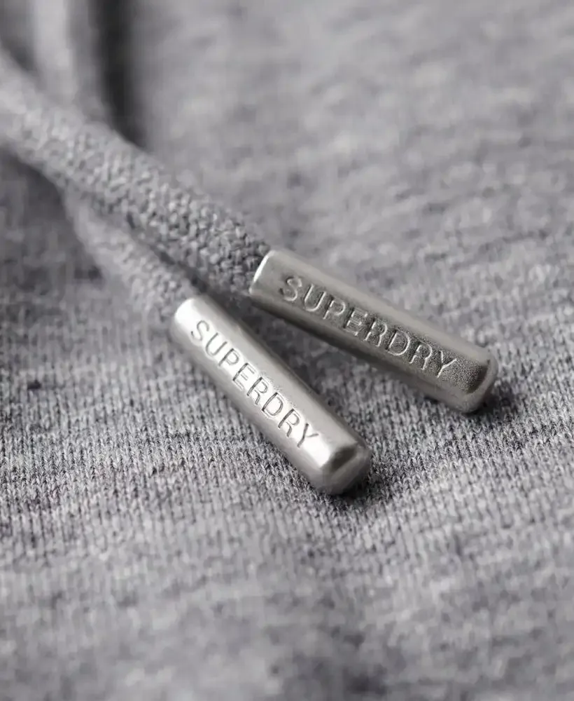 Superdry Mens Essential Logo Hoodie Dark Grey Fleck