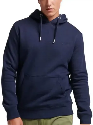 Superdry Mens Essential Logo Hoodie Heritage Rich Navy Marl