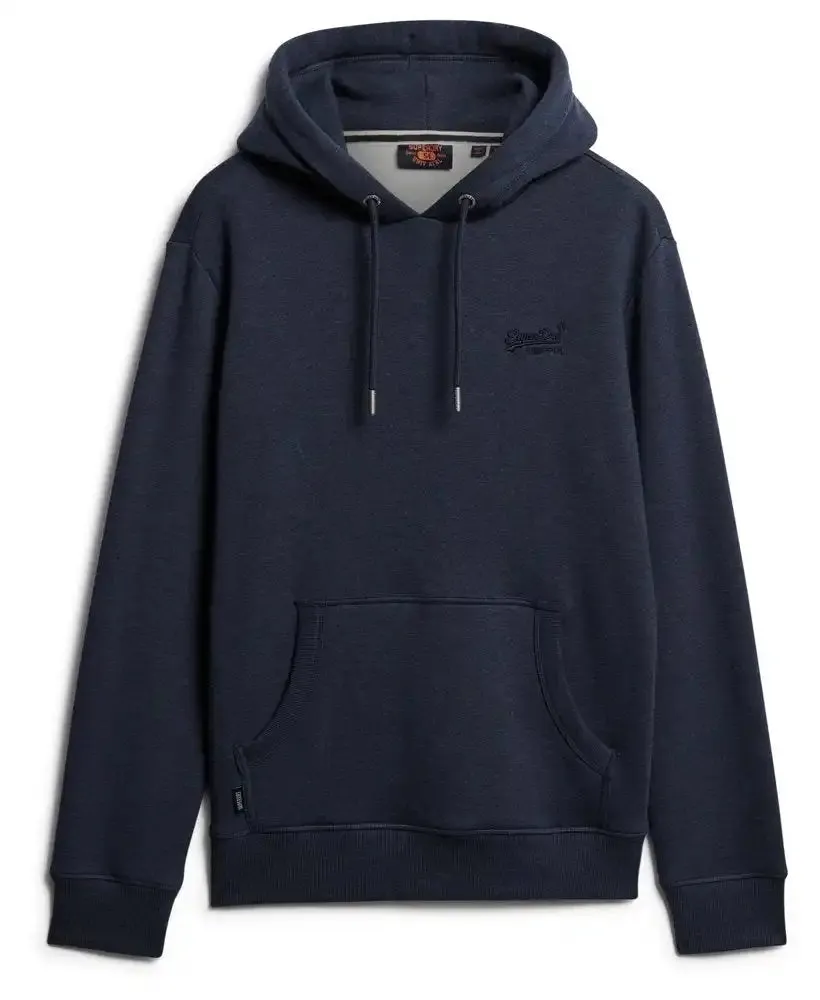 Superdry Mens Essential Logo Hoodie Heritage Rich Navy Marl