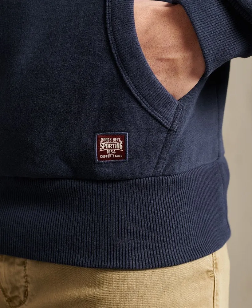 Superdry Vintage Logo Chenille Hoodie Nautical Navy