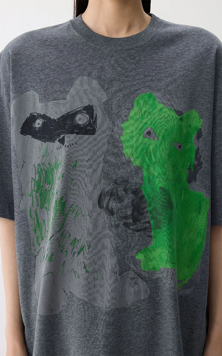 T-shirt / JNBY Oversized Graphic Cotton T-Shirt