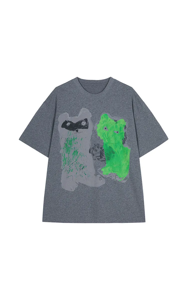T-shirt / JNBY Oversized Graphic Cotton T-Shirt