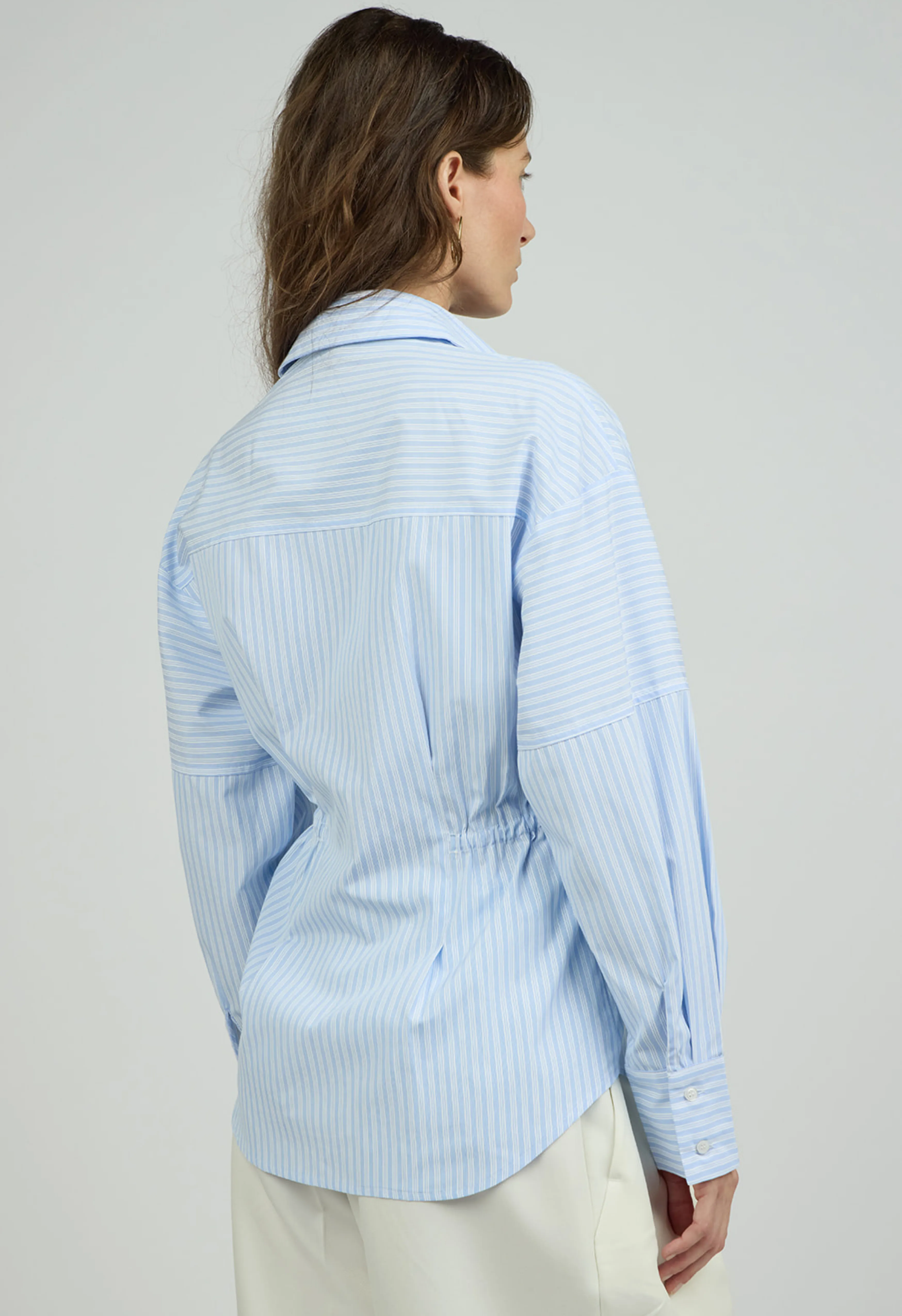 Tailored Button Down in Blue Stripe