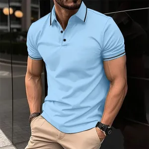 Tailored Fit Men's Polo with Distinctive Trim