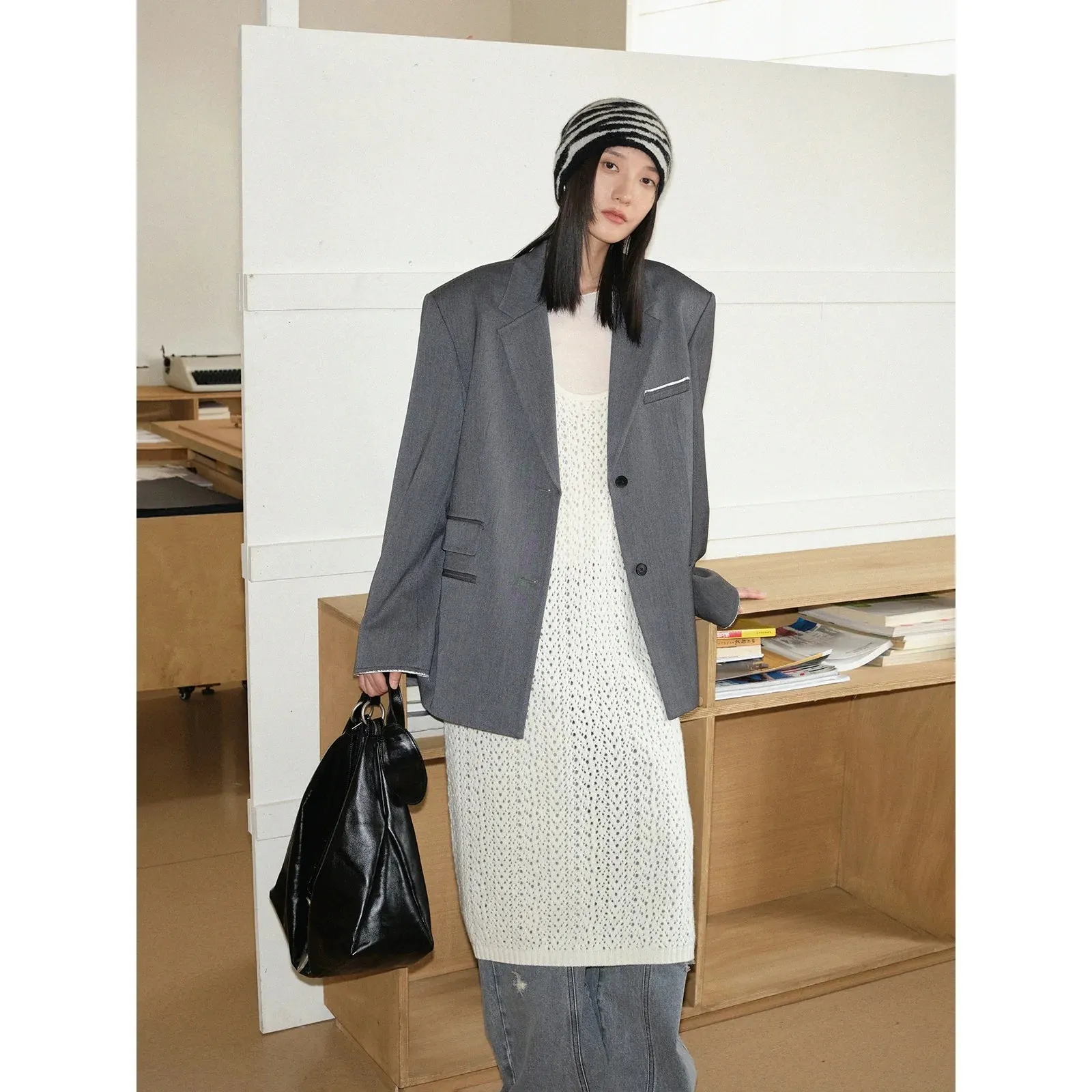 Tailored Gray Suit Set