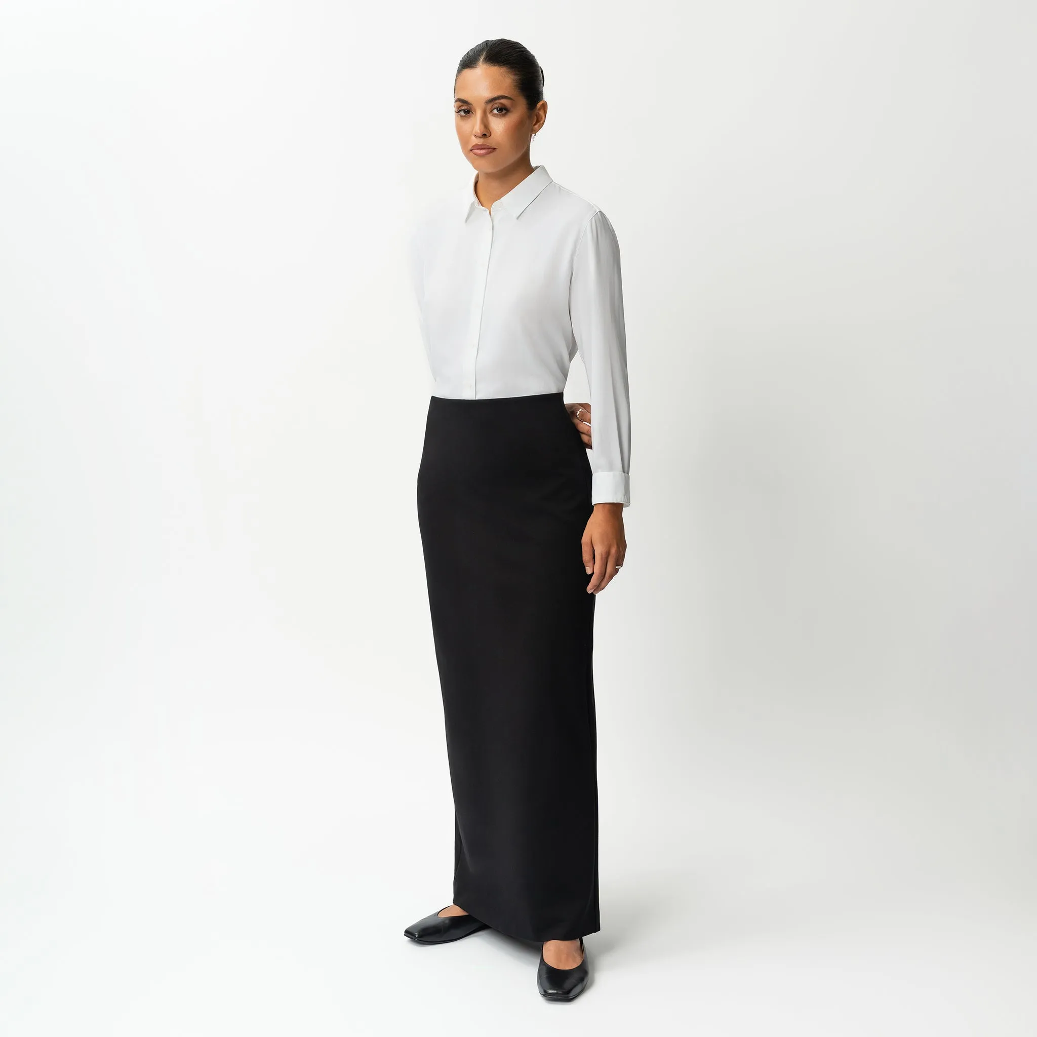 Tailored Ponte Maxi Skirt