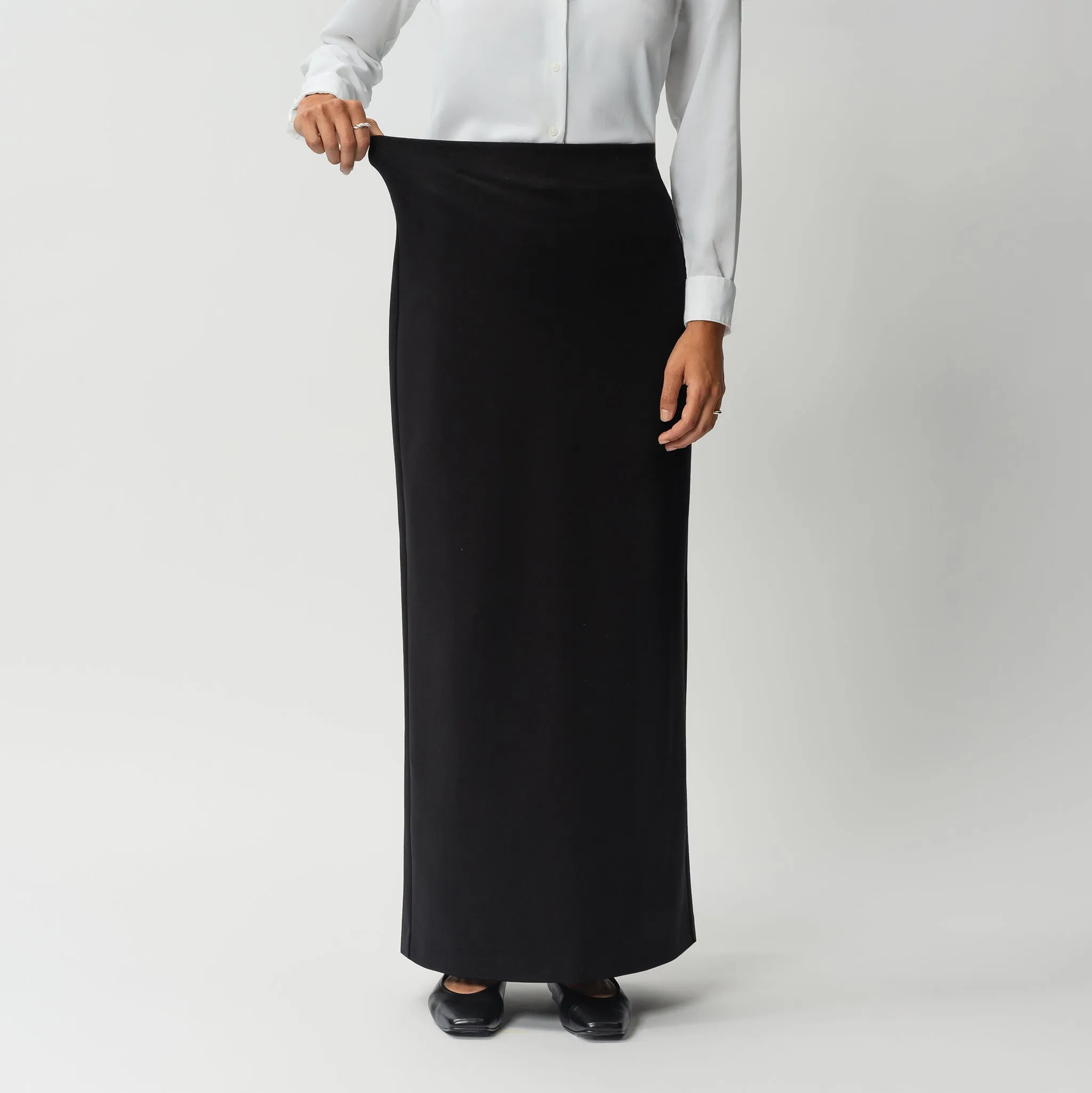 Tailored Ponte Maxi Skirt