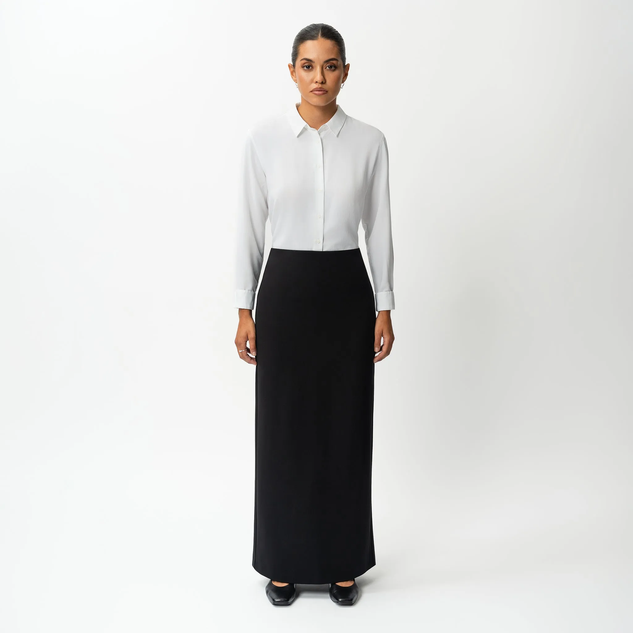 Tailored Ponte Maxi Skirt