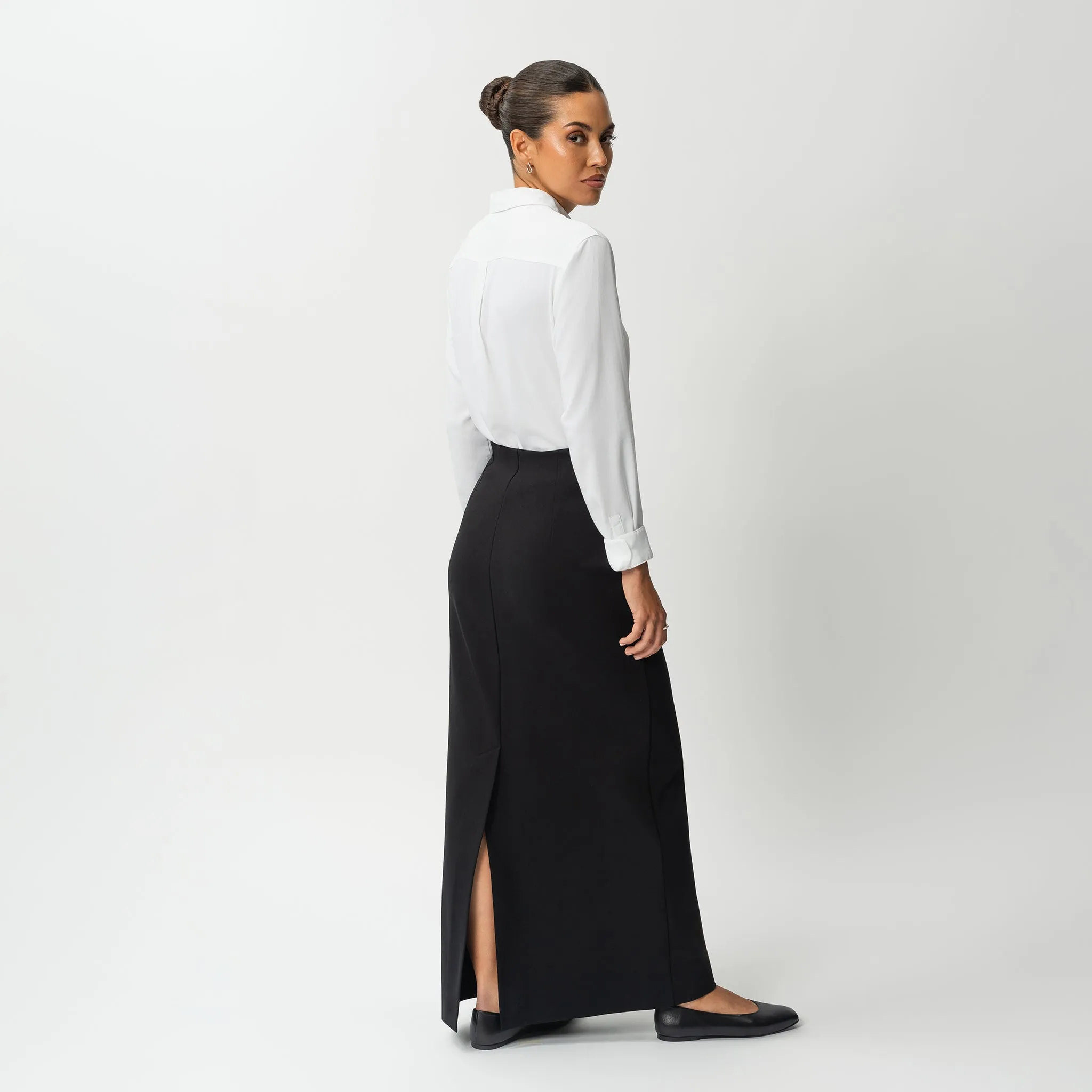 Tailored Ponte Maxi Skirt