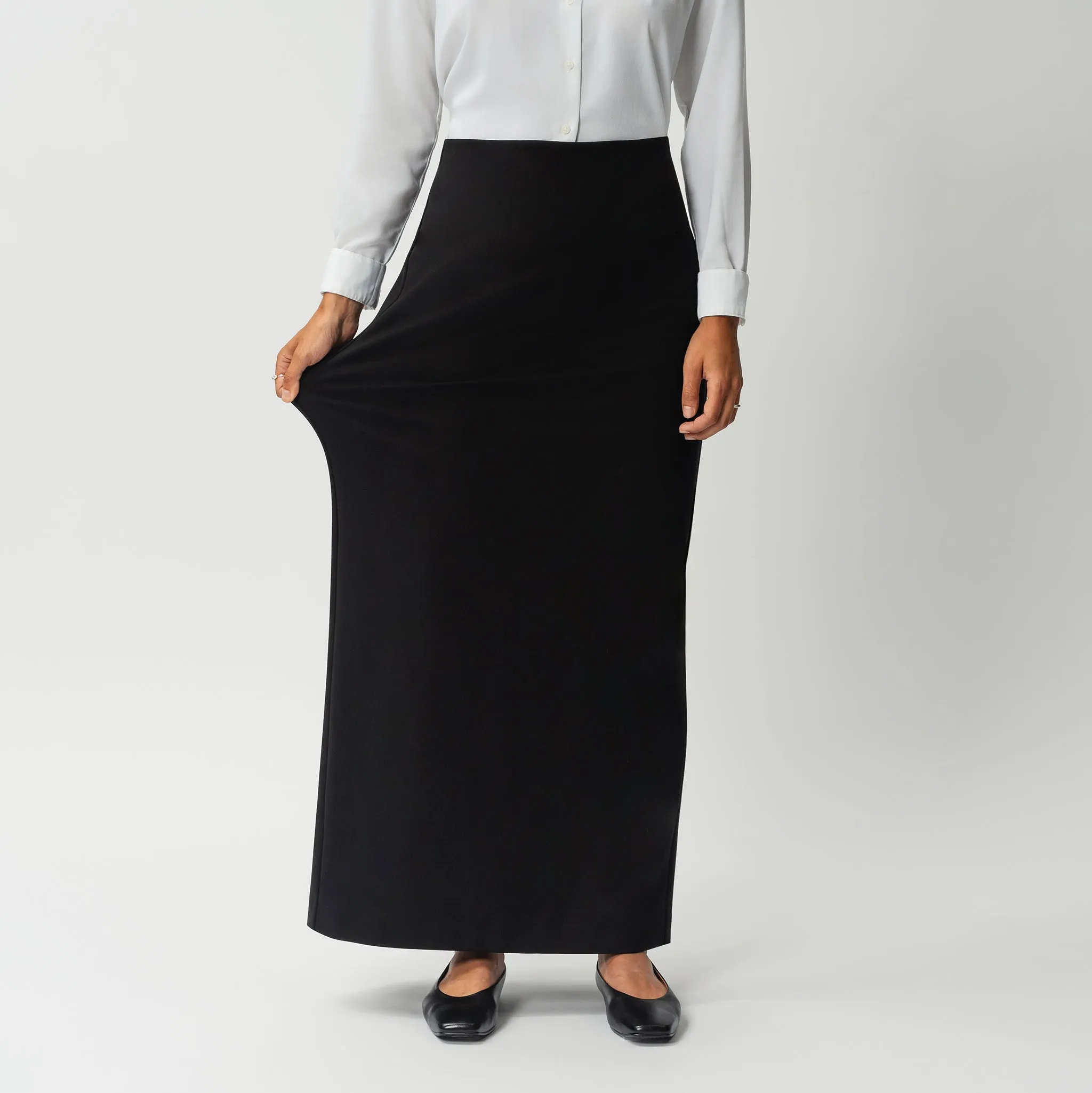 Tailored Ponte Maxi Skirt