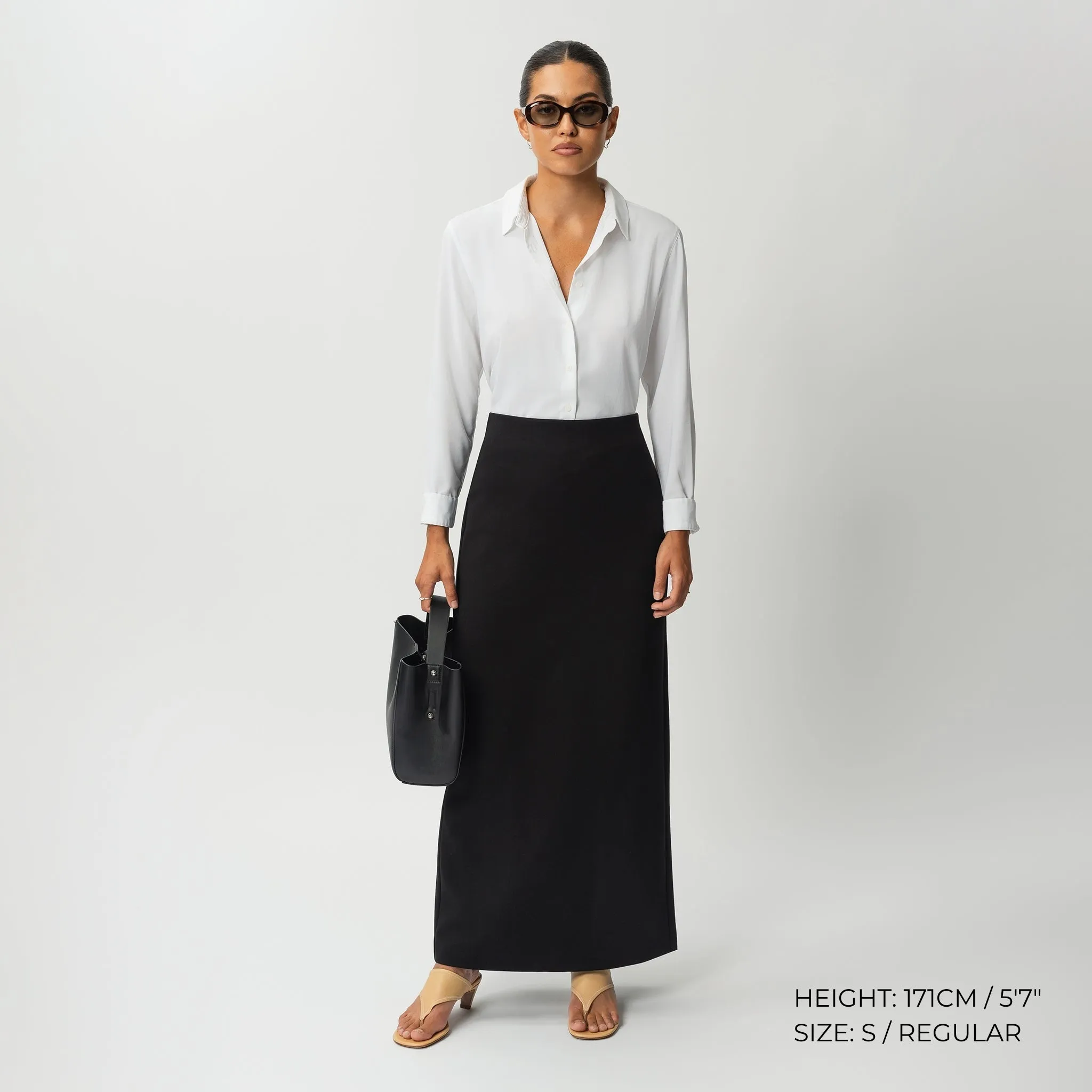 Tailored Ponte Maxi Skirt