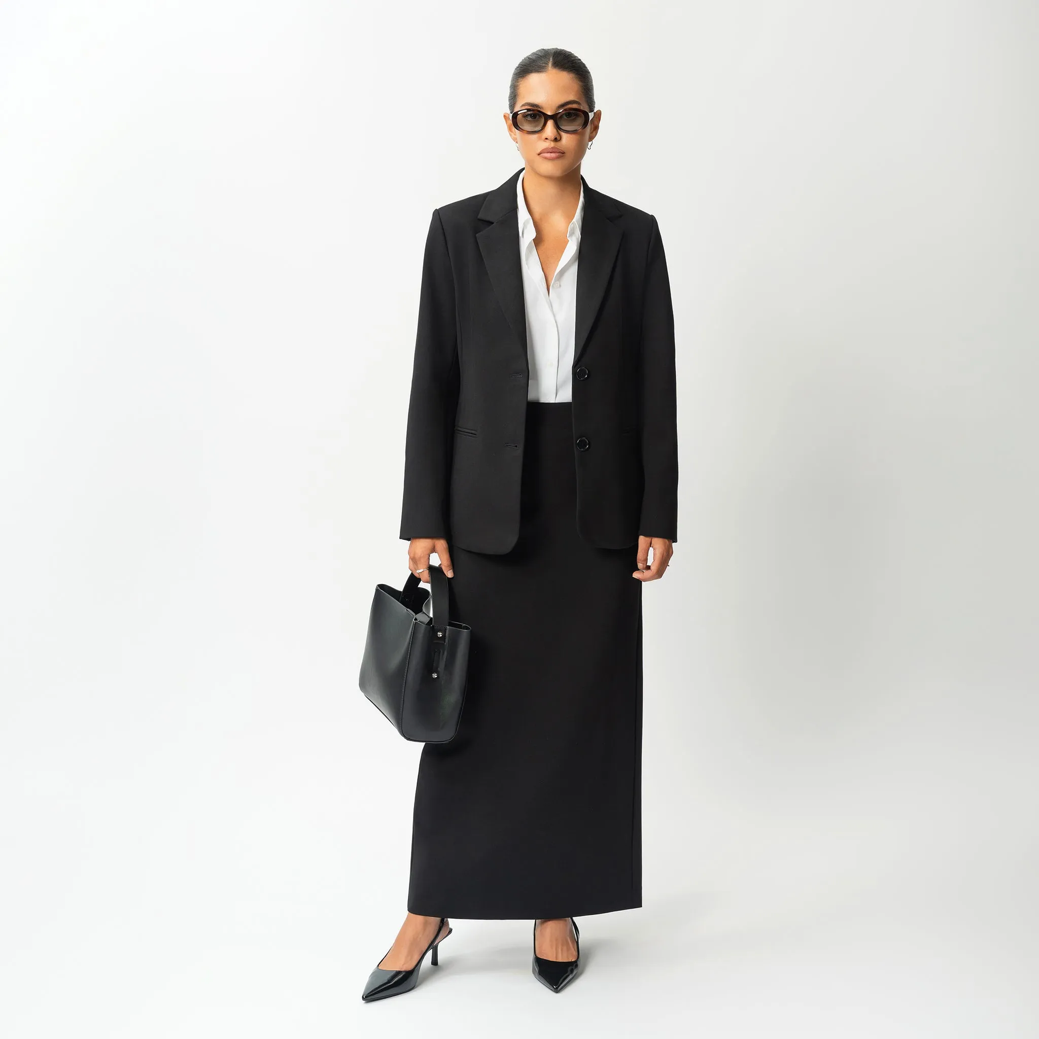 Tailored Ponte Maxi Skirt