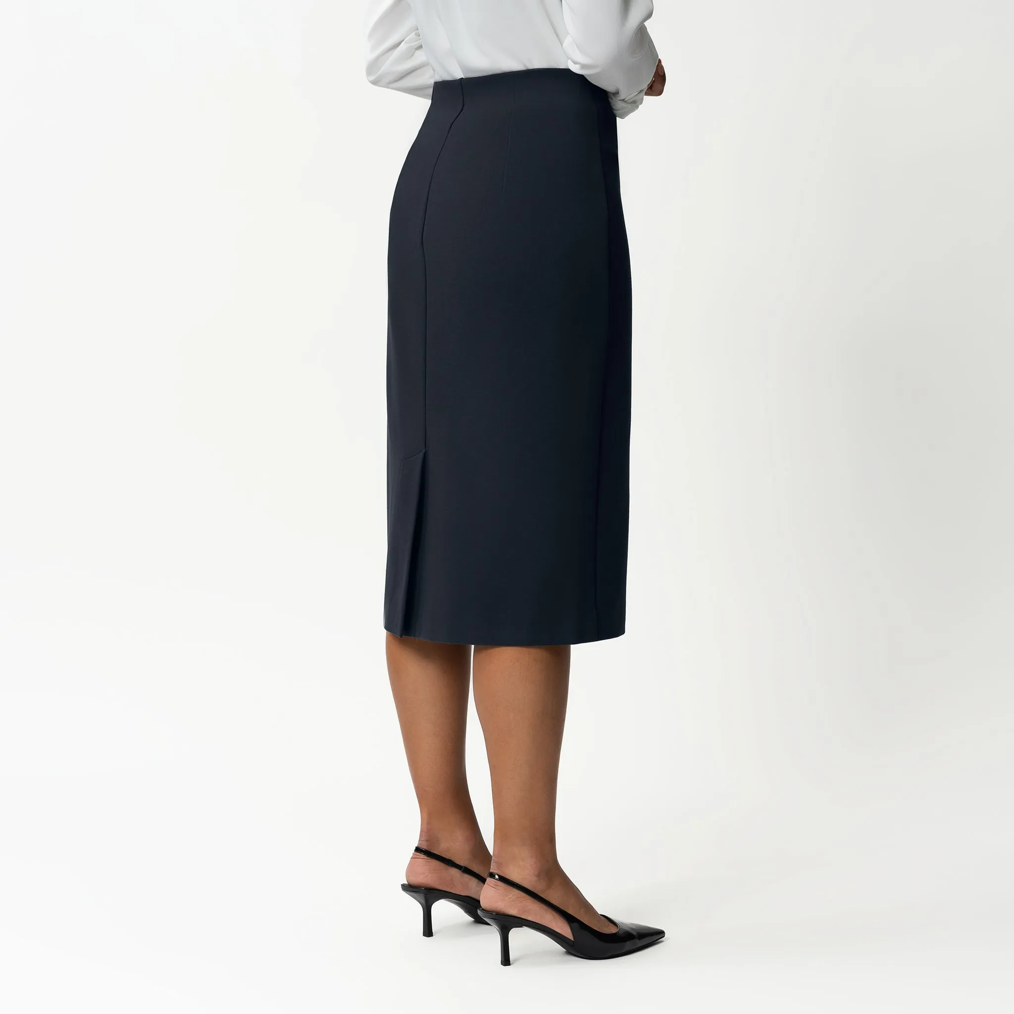 Tailored Ponte Midi Skirt