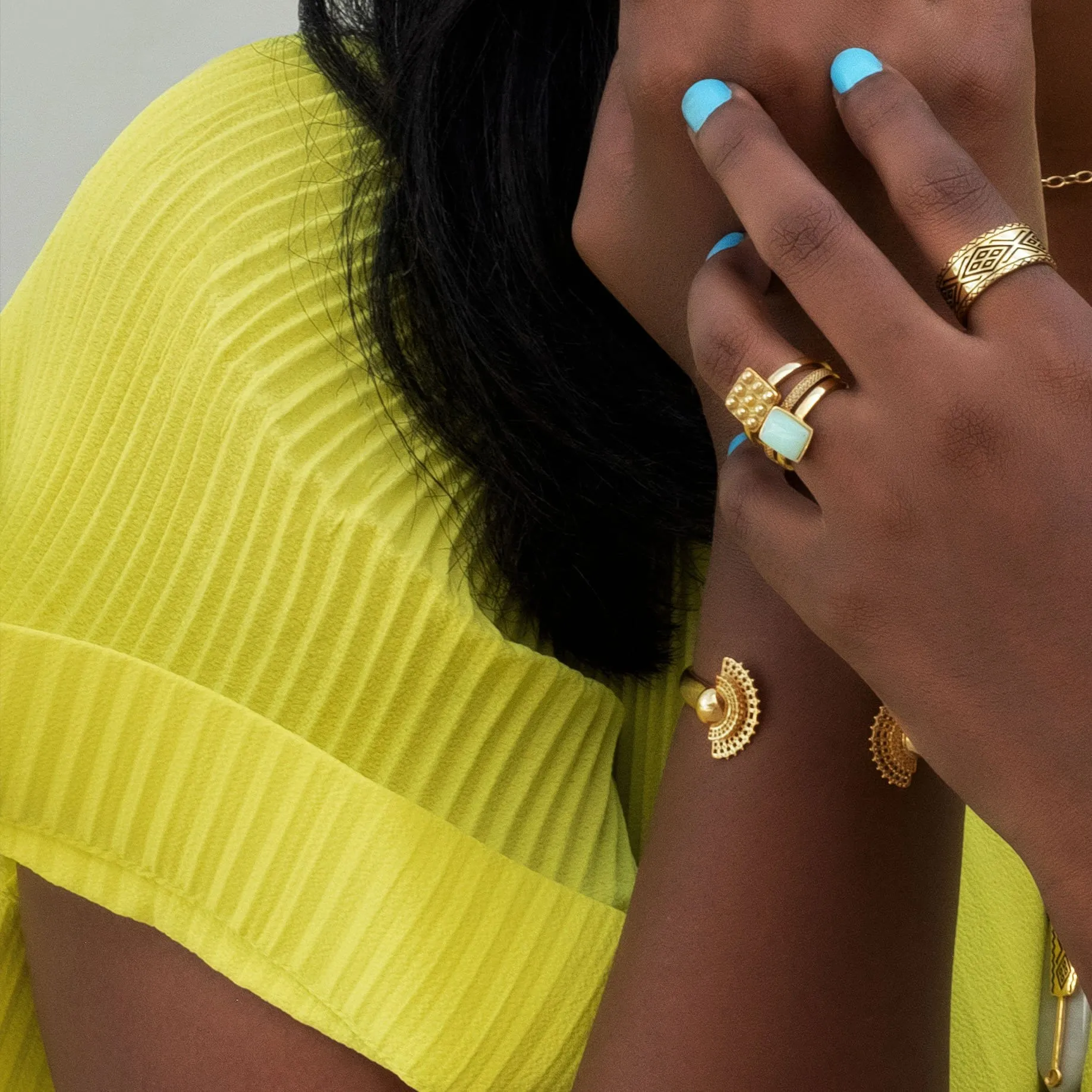 Telsom Chrysoprase Stackable | 4-IN-1 Ring