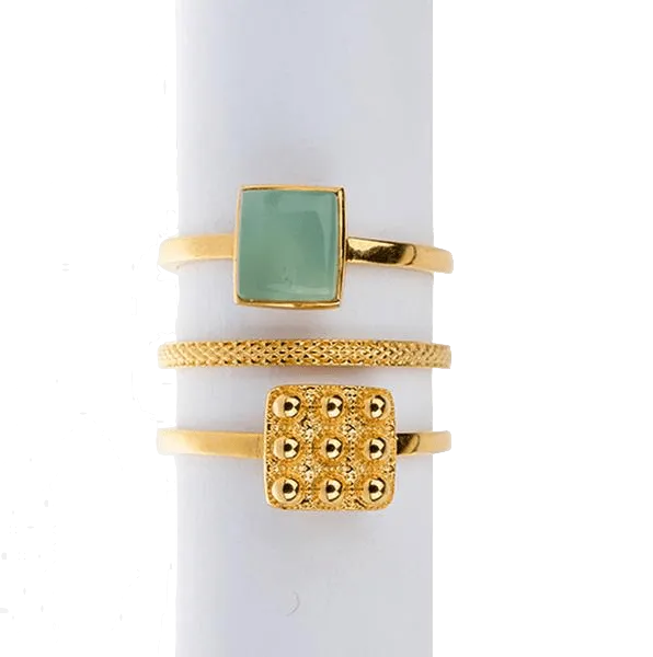 Telsom Chrysoprase Stackable | 4-IN-1 Ring