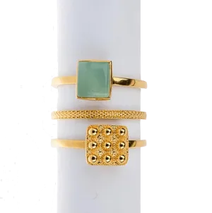 Telsom Chrysoprase Stackable | 4-IN-1 Ring