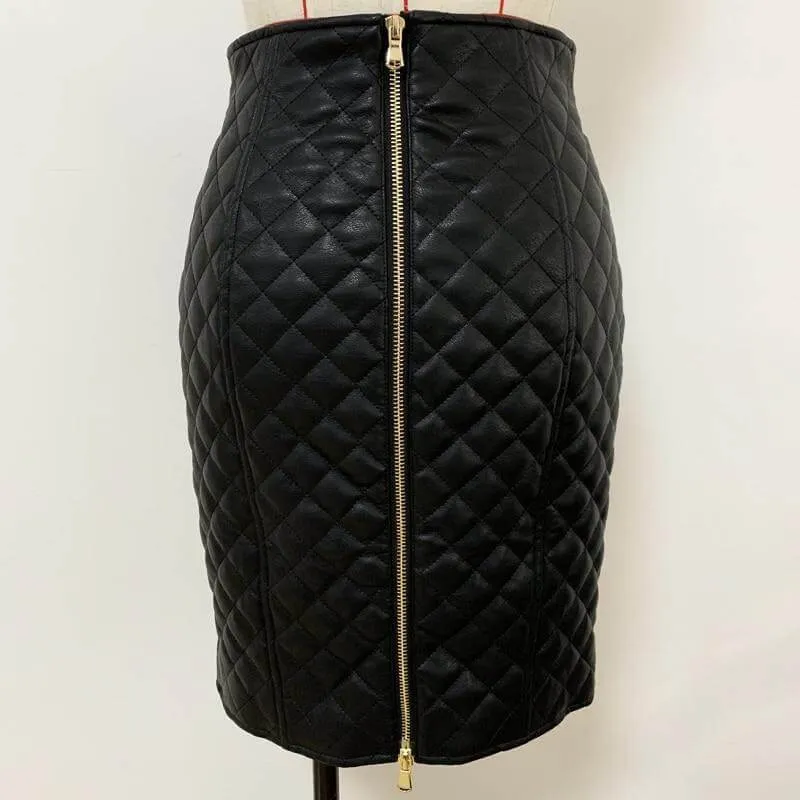 The Cynthia Faux Leather Skirt