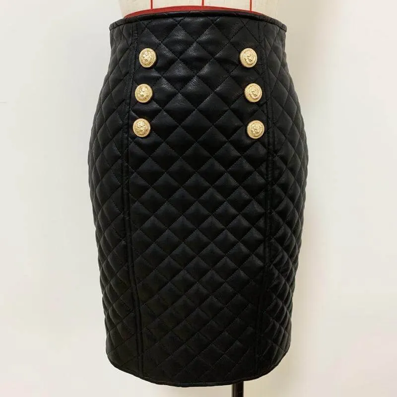 The Cynthia Faux Leather Skirt