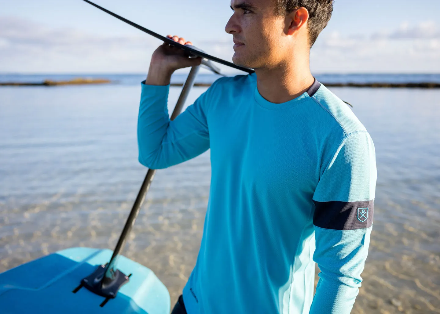 The Kanaha Hydrophobic Shirt for Men - Blue Atoll (Rich Navy)