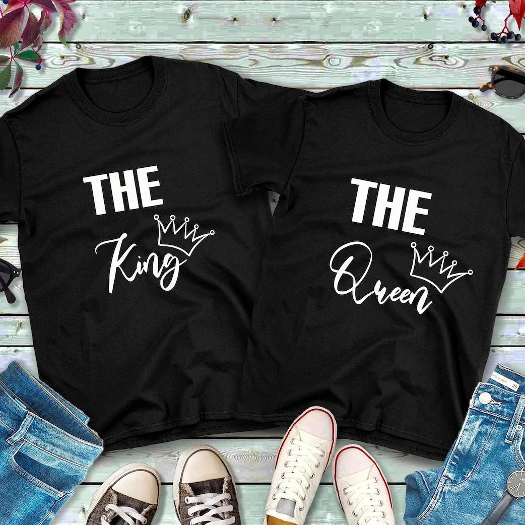 The King - The Queen Matching Couples Shirts, Mens Tee and Womens Tee