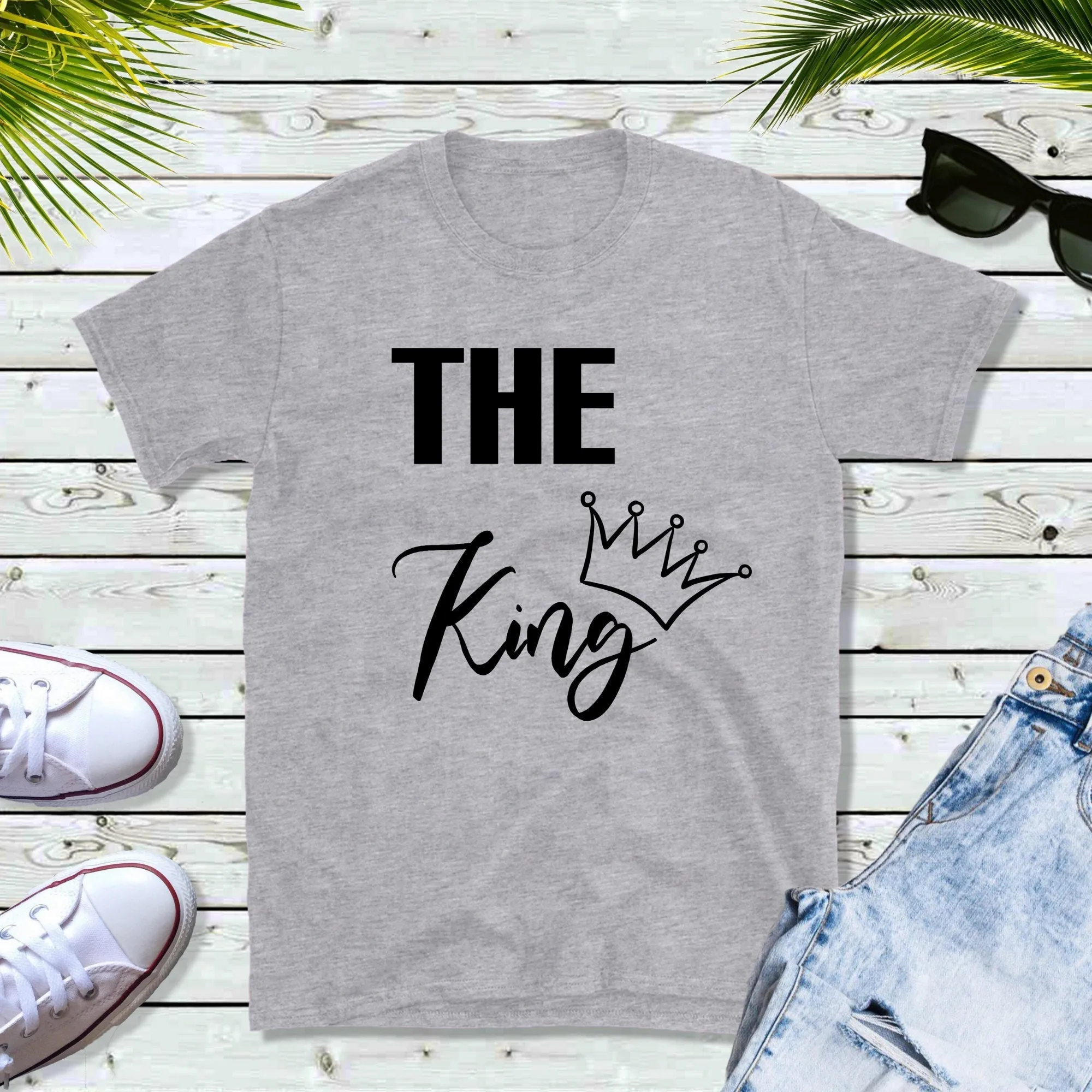The King - The Queen Matching Couples Shirts, Mens Tee and Womens Tee