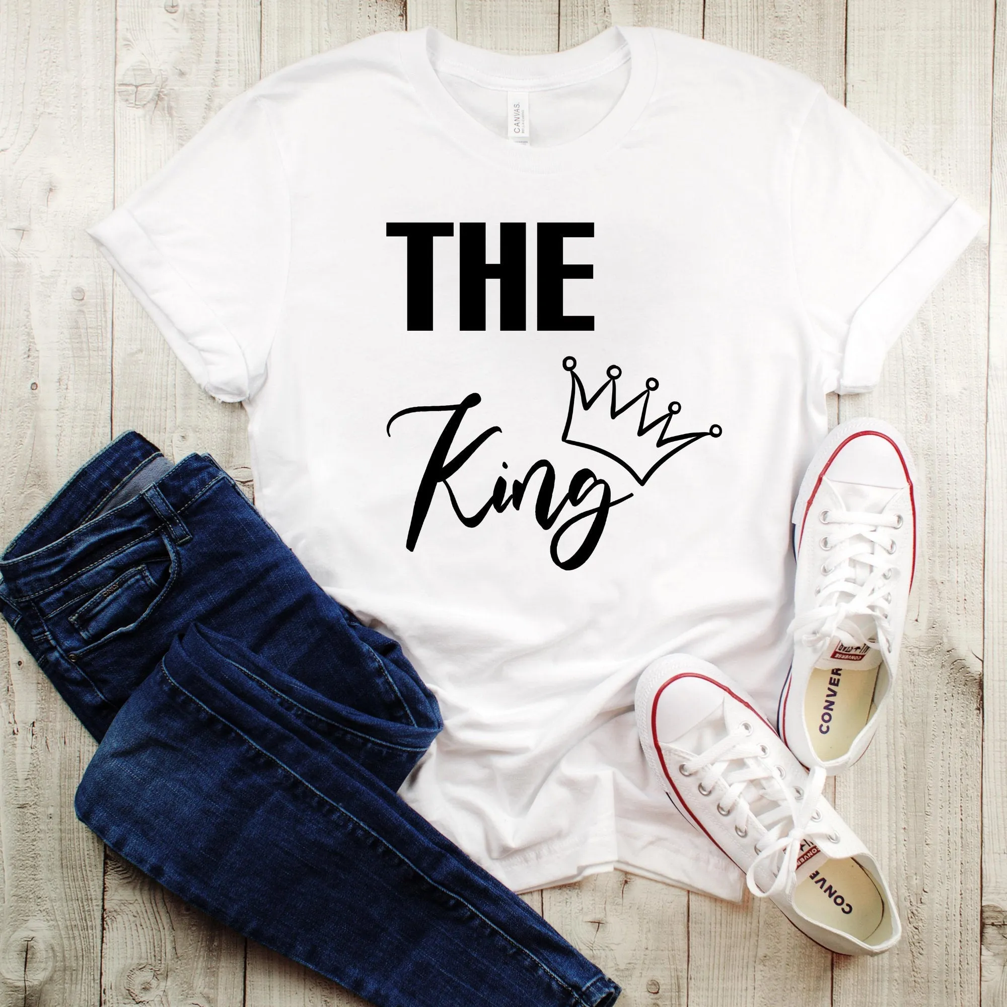 The King - The Queen Matching Couples Shirts, Mens Tee and Womens Tee