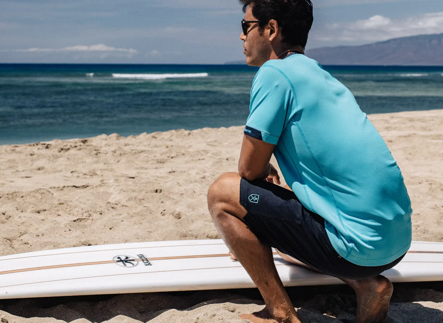 The Lane Hydrophobic Shirt for Men - Blue Atoll
