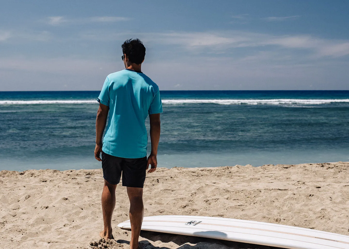 The Lane Hydrophobic Shirt for Men - Blue Atoll