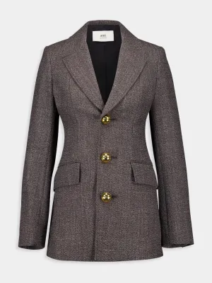 Three Buttons Wool Blazer