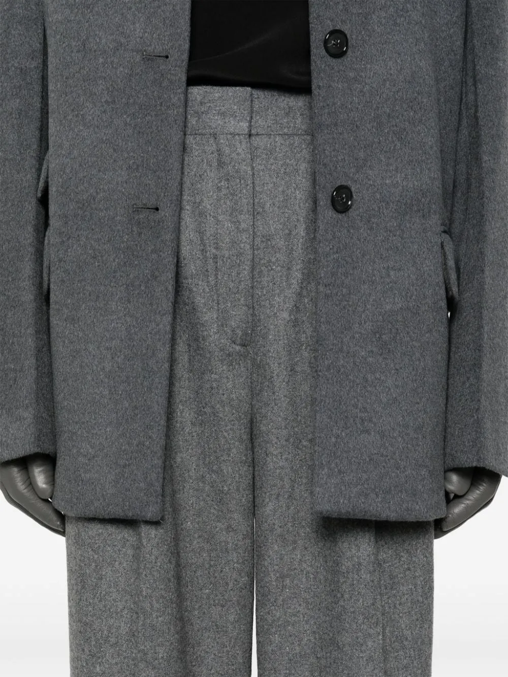 Toteme Pleated Tailored Trousers Grey