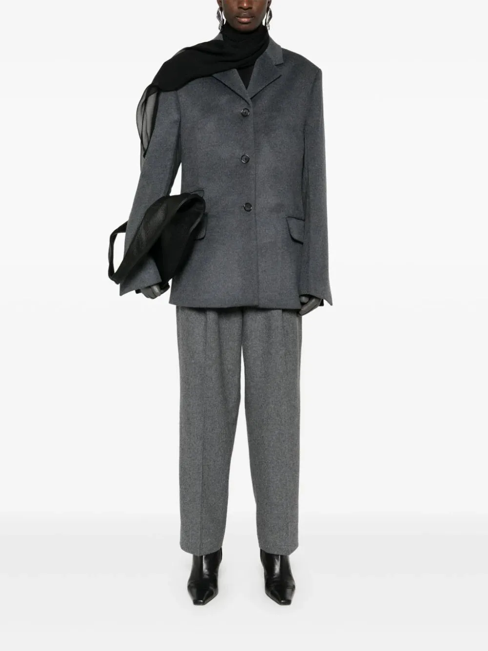 Toteme Pleated Tailored Trousers Grey