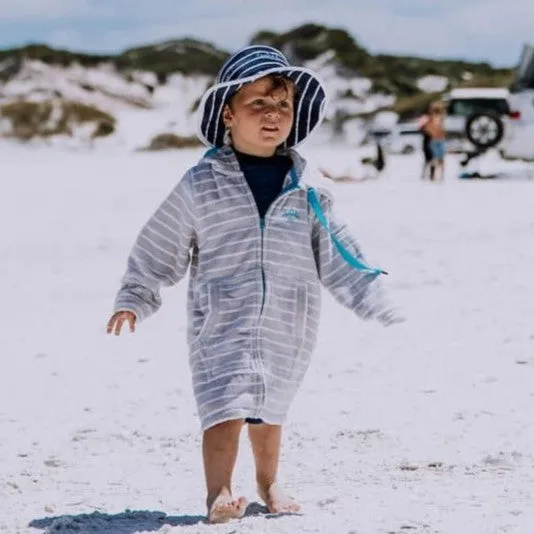 Toweling Bucket Hat Navy with Blue