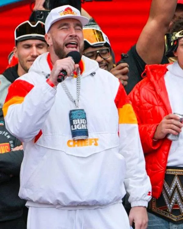 Travis Kelce Chiefs Super Bowl Parade Jacket