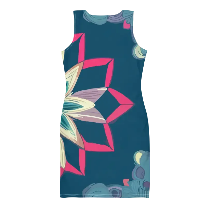 Turn Heads with Bold Blue Pattern Sew Dress