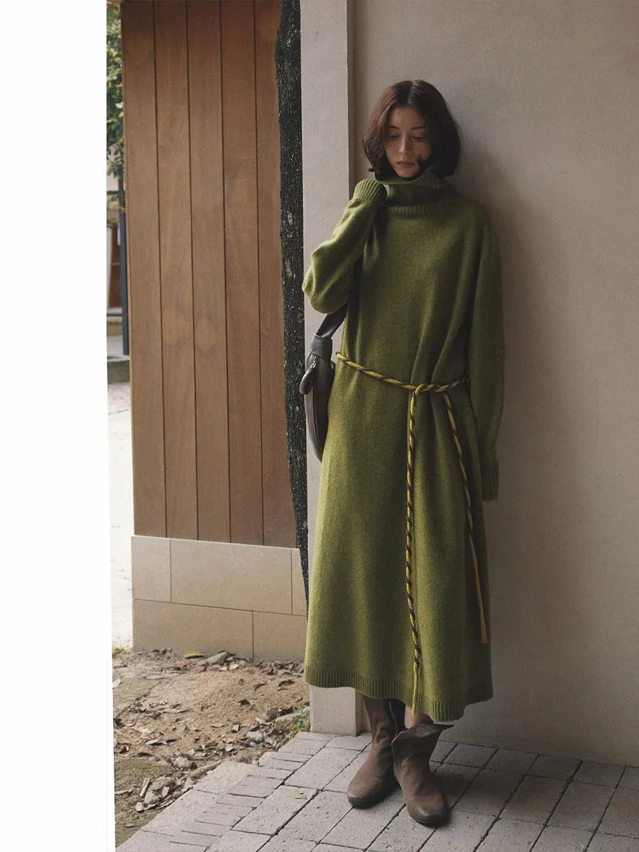 Turtleneck Knit Dress