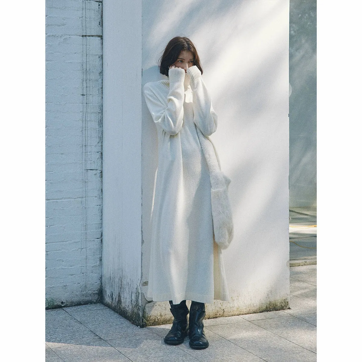 Turtleneck Knit Dress