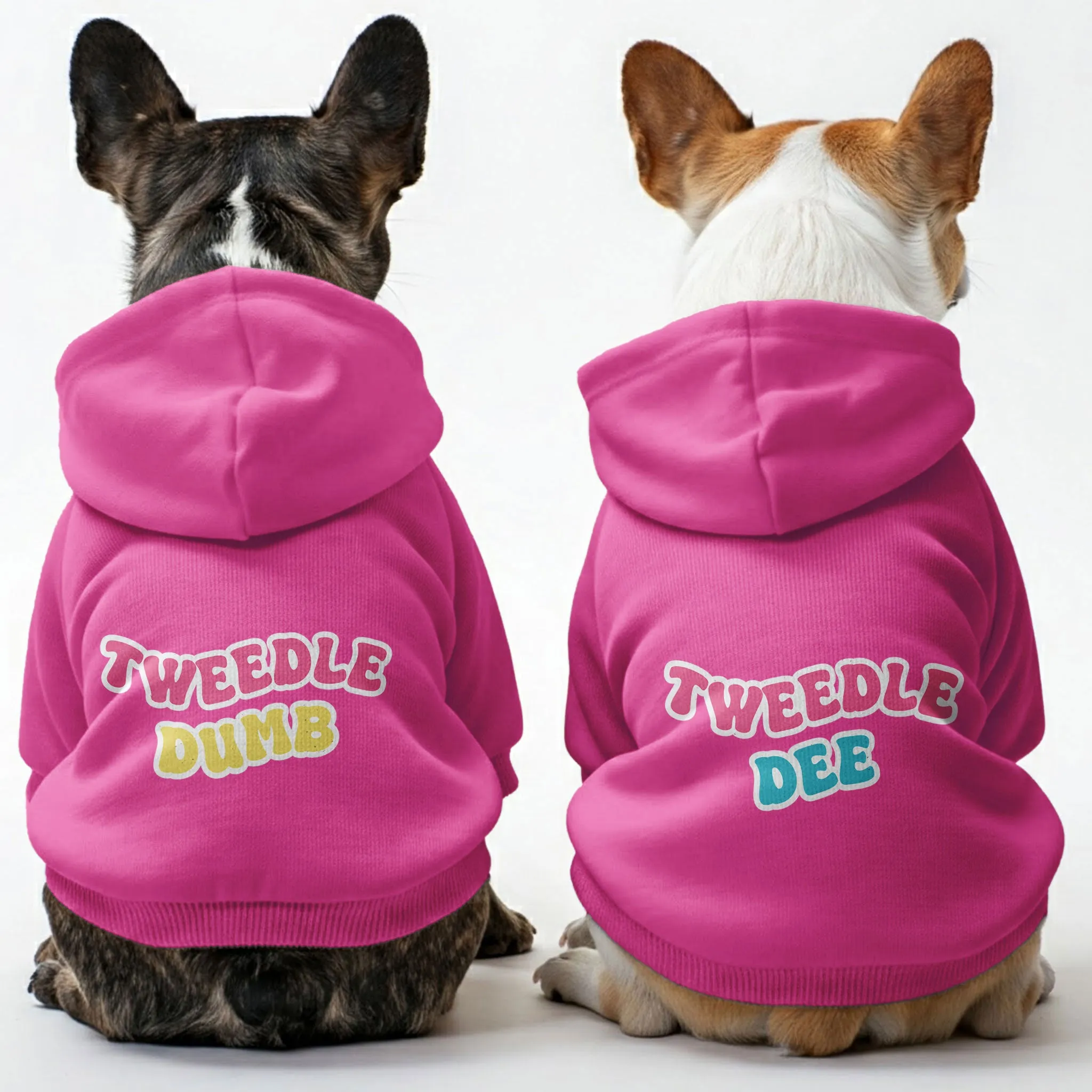Tweedle Dumb and Tweedle Dee - Matching French Bulldog Hoodies – Stylish, Cozy & Personalized!