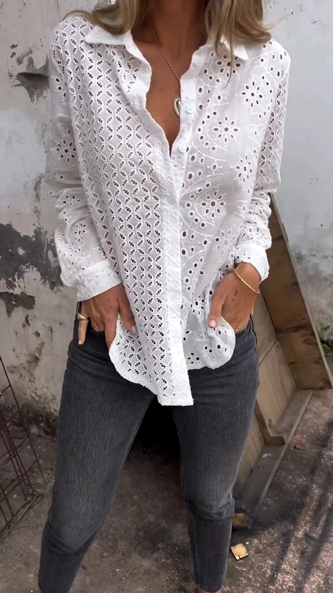 Tyla - Shirt With Blank Pattern