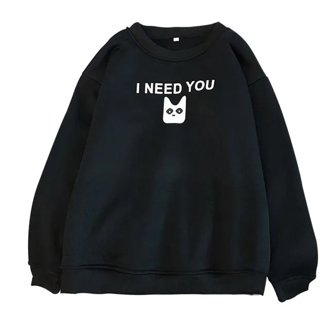 Uefezo Women Hoodies Oversized Print Kangaroo Pocket Sweatshirts Hooded 2020 Autumn Harajuku Casual Korean Pullovers Tops